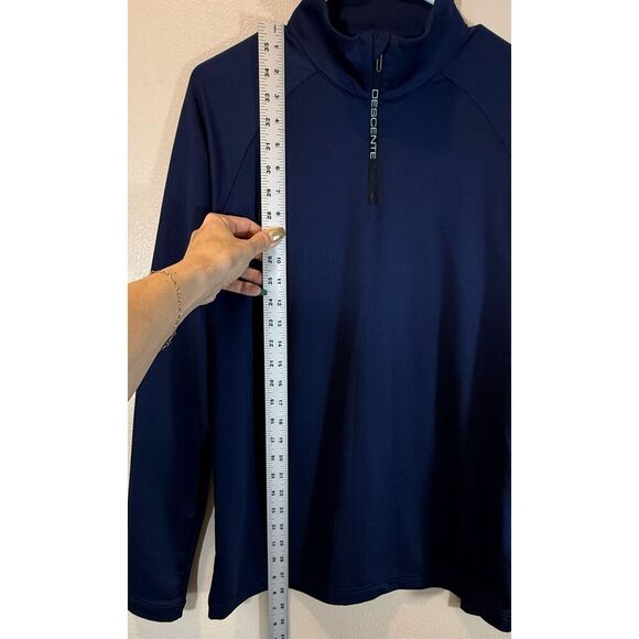 NWOT Descente Blue Long Sleeve Quarter Zip Pullover Men's Medium - Picture 6 of 9